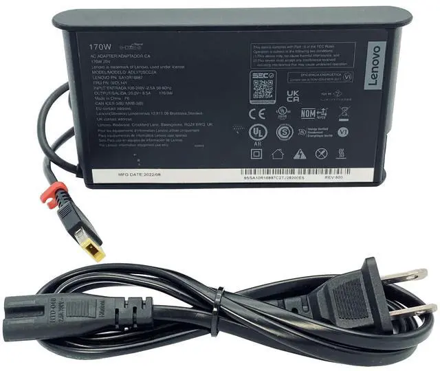 Alt view image 6 of 7 - Genuine Lenovo ADL170SCC2A 45N0375 02DL138 AC Power Supply Adapter 20V 8.5A 170W Buy It Now