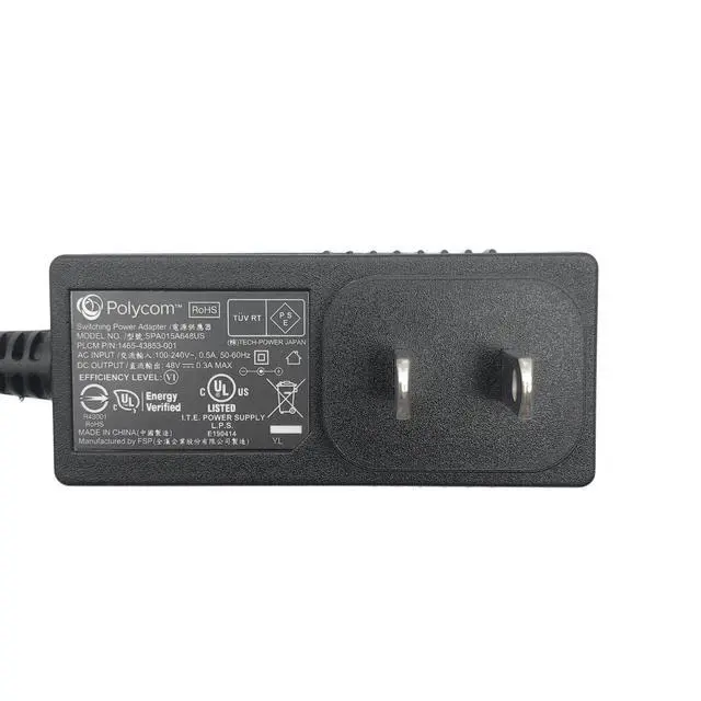 Alt view image 2 of 5 - Genuine Polycom AC Power Adapter 48V For VVX500 VVX600 VVX601 Media Phones