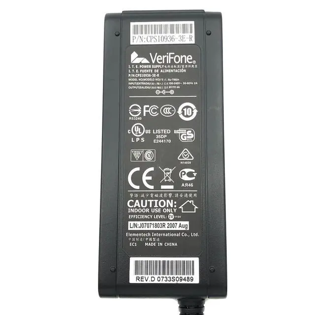 Alt view image 3 of 6 - Authentic VeriFone AC Adapter Power Supply For VeriFone VX570 VX510 Omni 3750