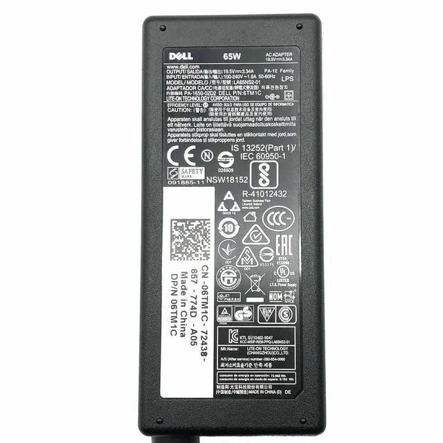 Alt view image 2 of 7 - Genuine Dell AC Adapter For Inspiron 15R N5010 N5110 Laptop Charger 65W OEM