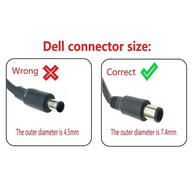 Alt view image 4 of 5 - Genuine AC Adapter Dell Charger For Latitude E6420 D830 E6430 65W Laptop No Cord