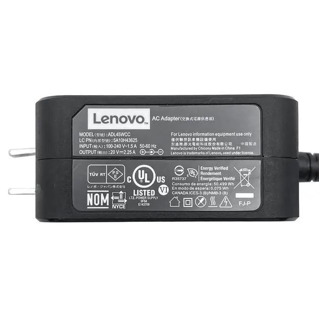 Alt view image 2 of 6 - NEW Genuine Lenovo AC Adapter Charger 20V 2.25A for IdeaPad Flex-14IWL (81SQ)
