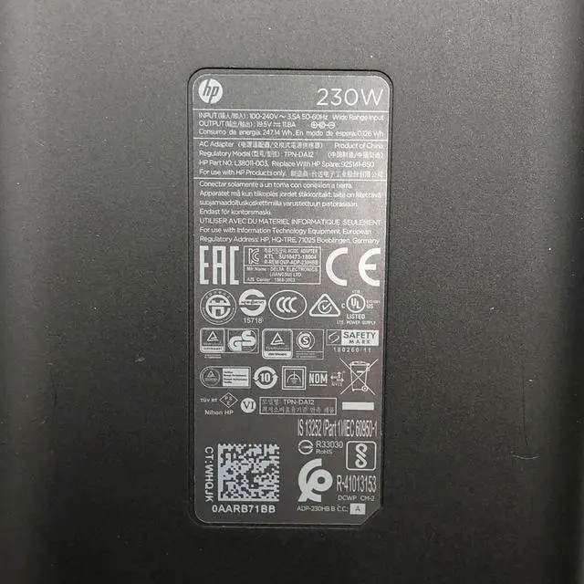 Alt view image 2 of 7 - Original 230W HP AC/DC Power Adapter for HP G2 Thunderbolt 3 Docking Station
