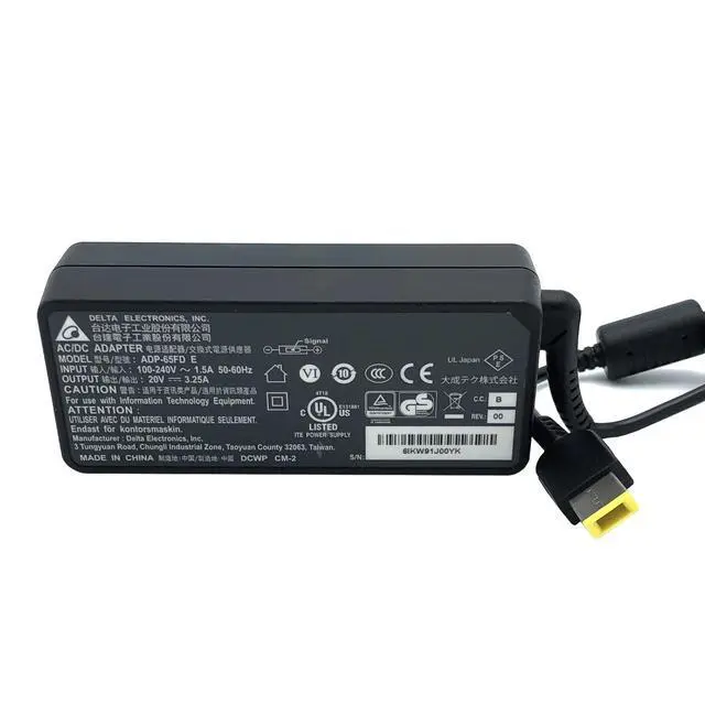 Alt view image 6 of 7 - Original Lenovo Delta 20V 3.25A AC Adapter ADP-65FD Laptops Power Supply