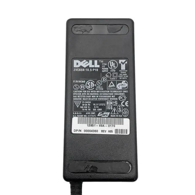 Alt view image 2 of 7 - Genuine Dell AC Adapter ZVC65N-18.5-P10 Power Supply 70W 3-Pin OEM