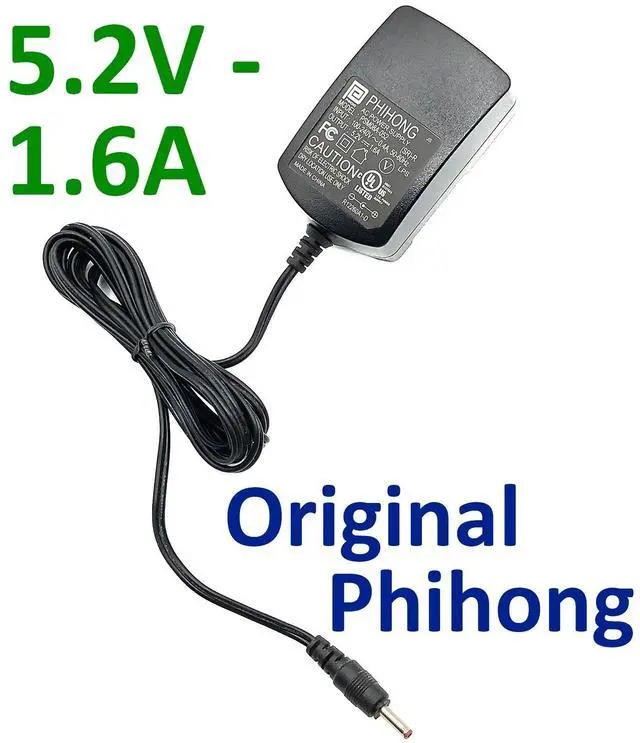 Main image of Genuine Phihong 5.2V 1.6A 3mm Tip AC/DC Adapter Power Supply