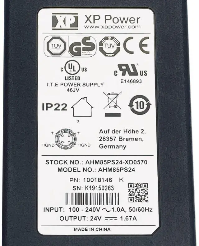 Alt view image 2 of 7 - Genuine XP Power 40W AC Adapter AHM85PS24 Power Supply 24V 1.67A 4-Pin