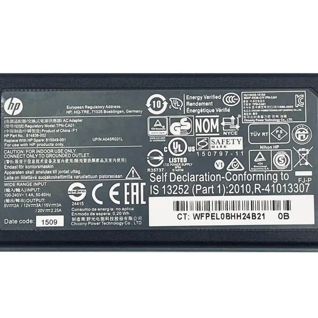 Alt view image 2 of 7 - Original HP AC Power Adapter TPN-CA01 A045R031L USB-C 20V 2.25A Charger