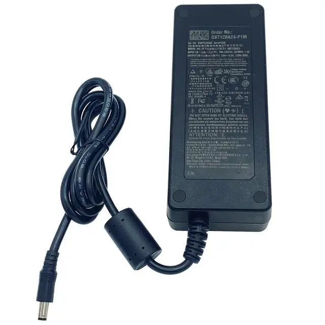 Alt view image 7 of 7 - Genuine 120W Mean Well GST120A24-P1M AC Adapter 24V 5A 5.5*2.5 mm Power Supply