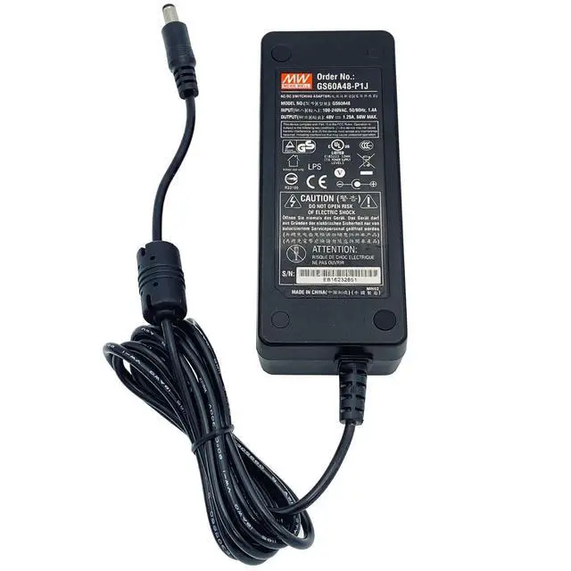 Alt view image 7 of 7 - Genuine 60W Mean Well GS60A48-P1J AC Adapter 48V 1.25A 5.5x2.0 mm Power Supply