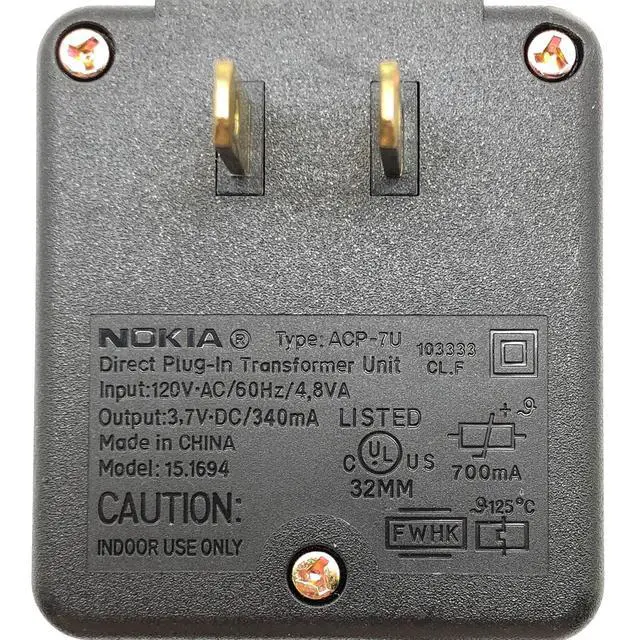 Alt view image 2 of 6 - Original Nokia AC Power Adapter For Nokia 1100 1110 1600 2600 3310 Charger OEM