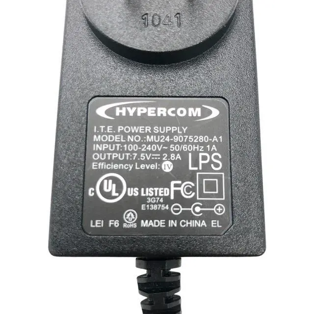 Alt view image 2 of 6 - Original Hypercom AC Power Adapter For Optimum T4205 T4210 Credit Card Terminal