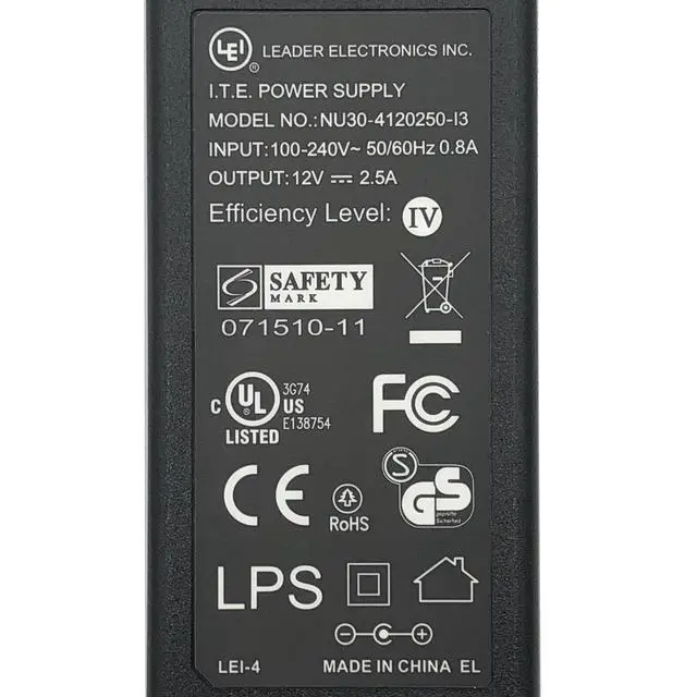 Alt view image 2 of 7 - Genuine LEI 30W AC Power Adapter NU30-4120250-I3 Charger 12V 2.5A