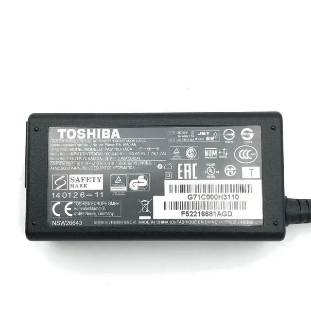 Alt view image 2 of 5 - Original 65W Toshiba AC Adapter PA3917U-1ACA PA3714U-1ACA Power Supply