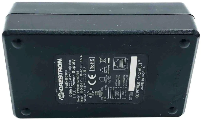 Alt view image 5 of 6 - Crestron AC Power Adapter PWE-4803RU 48V PoE Injector