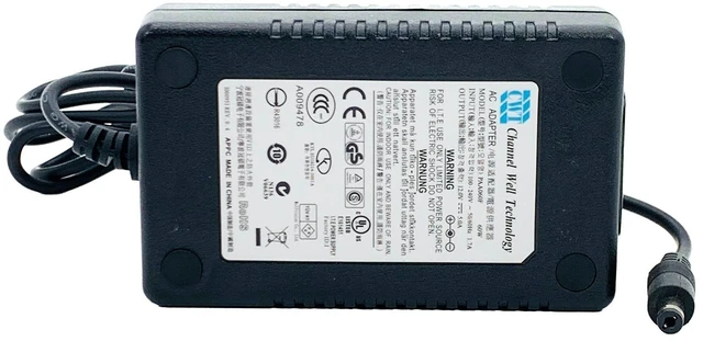 Alt view image 3 of 7 - Channel Well Technology 60W PAA060F 12V 5A AC Power Supply Adapter 5.5mm