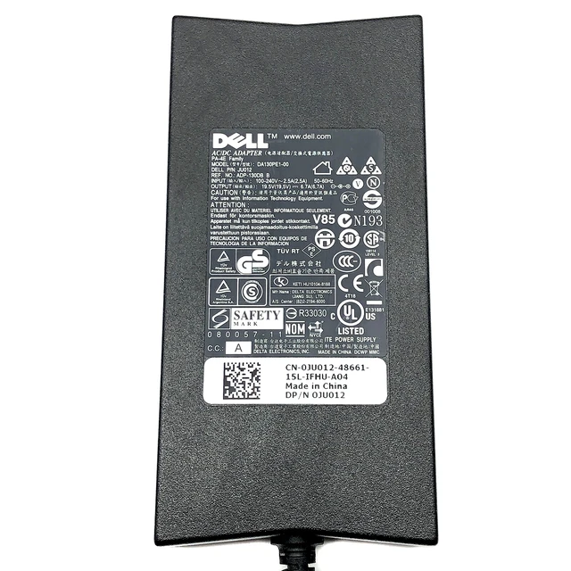 Alt view image 2 of 7 - New Dell 130W AC Adapter for Dell Alienware 13 R2 Laptop Charger