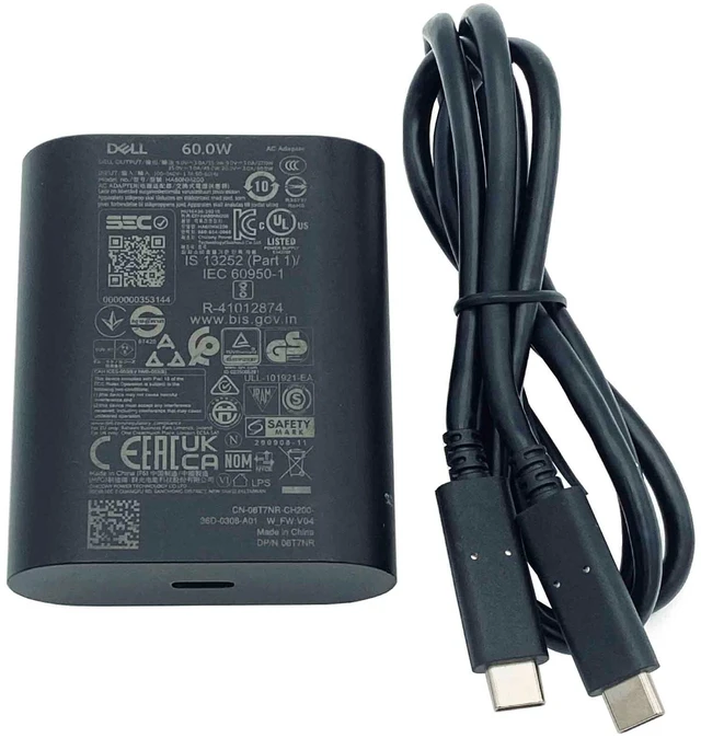 Alt view image 7 of 7 - Dell 60W USB C AC Adapter Charger for Dell Latitude 7320 7400 7410 7420