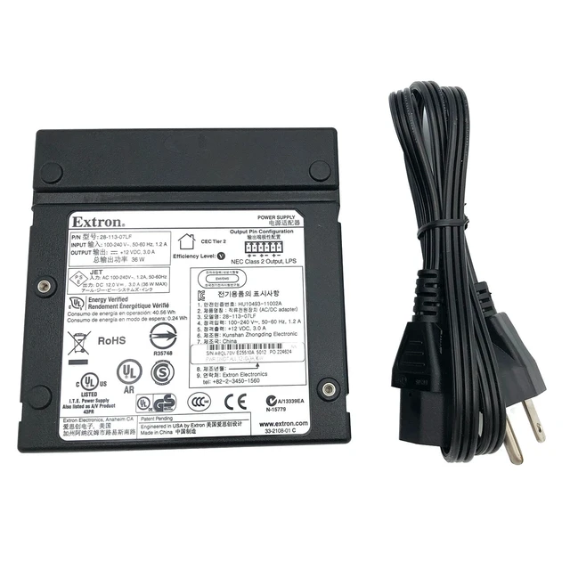 Alt view image 4 of 7 - EXTRON AC/DC Power Adapter for MPA 152 Plus Audio Amplifier OEM
