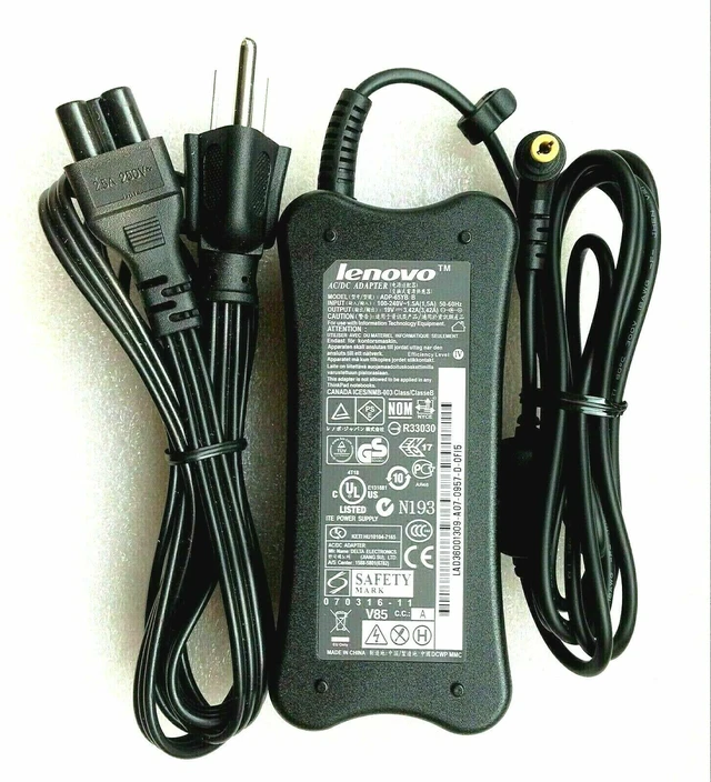 Alt view image 5 of 5 - Lenovo 65W AC/DC Power Adapter 42T4465 45J7717 19V 3.42A Charger
