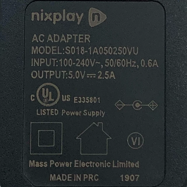 Alt view image 2 of 6 - NEW Nixplay AC Power Adapter for W10E Smart Photo Frame OEM
