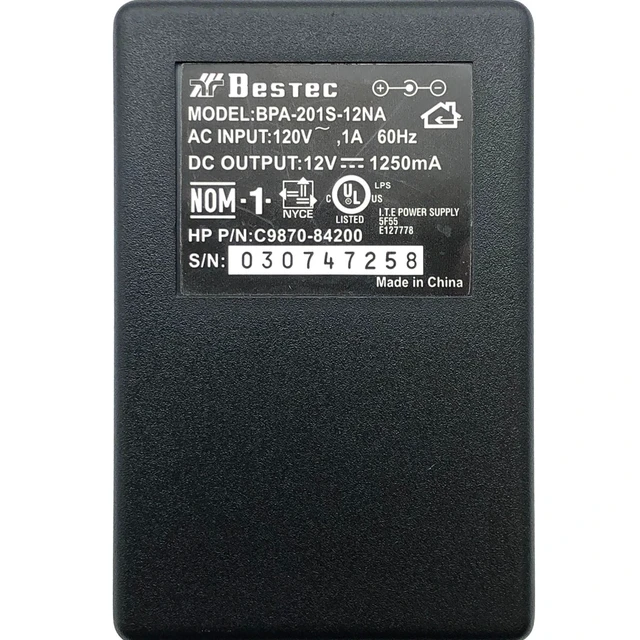 Alt view image 2 of 6 - Genuine Bestec AC Power Adapter for HP ScanJet 2300C 2400 3970 Scanner OEM