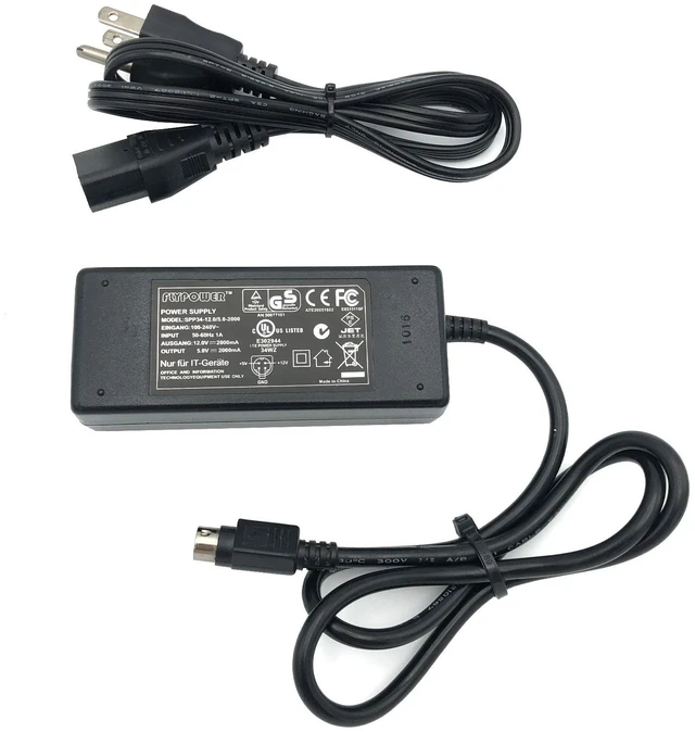 Alt view image 7 of 7 - Original Flypower SPP34-12.0/5.0-2000 AC Power Supply Adapter 5V 2A w/Cord 4-Pin