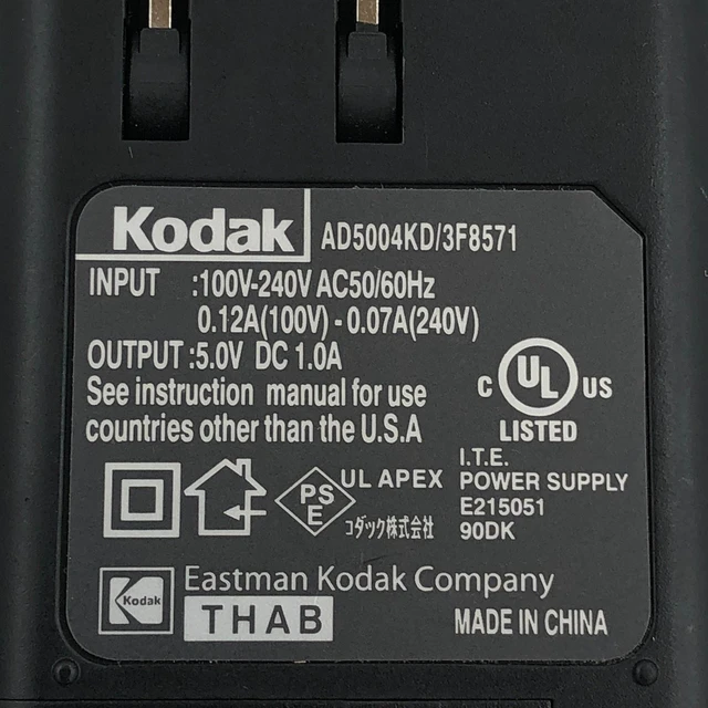Alt view image 2 of 6 - Original Kodak AC Power Adapter for EasyShare M873 M883 V1003 Cameras OEM