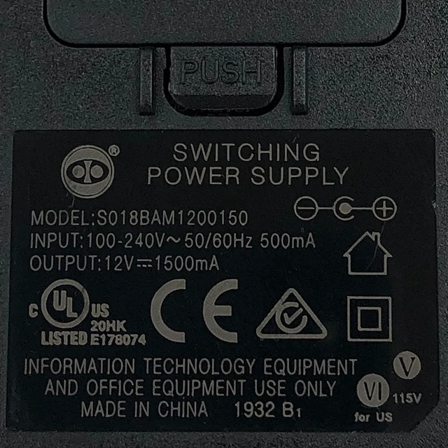 Alt view image 2 of 7 - Original Cradlepoint S018BAM1200150 AC Power Adapter 12V 1.5A Power Supply OEM