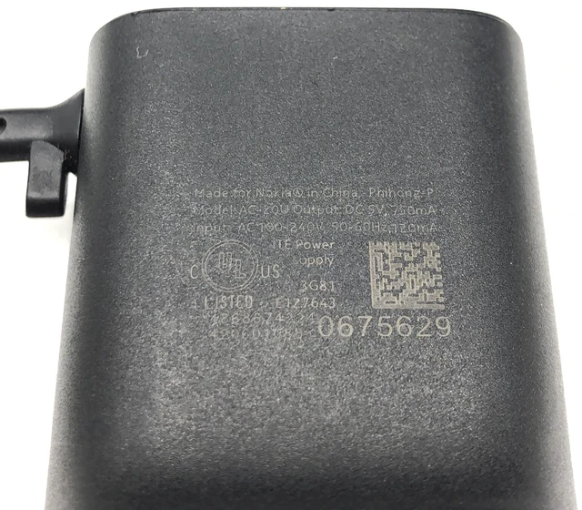 Alt view image 2 of 6 - Original Nokia AC-20U AC Power Adapter 5V 0.75A Charger Power Supply OEM