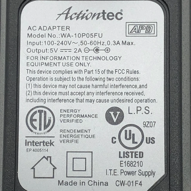 Alt view image 2 of 5 - NEW Original Actiontec AC Adapter for WCB3000N WCB3000N01 Network Extenders OEM