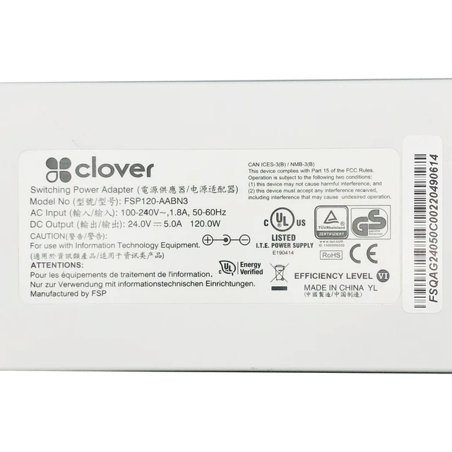 Alt view image 2 of 7 - Original Clover FSP120-AABN3 AC Power Adapter 24V 5A 120W ITE Power Supply OEM