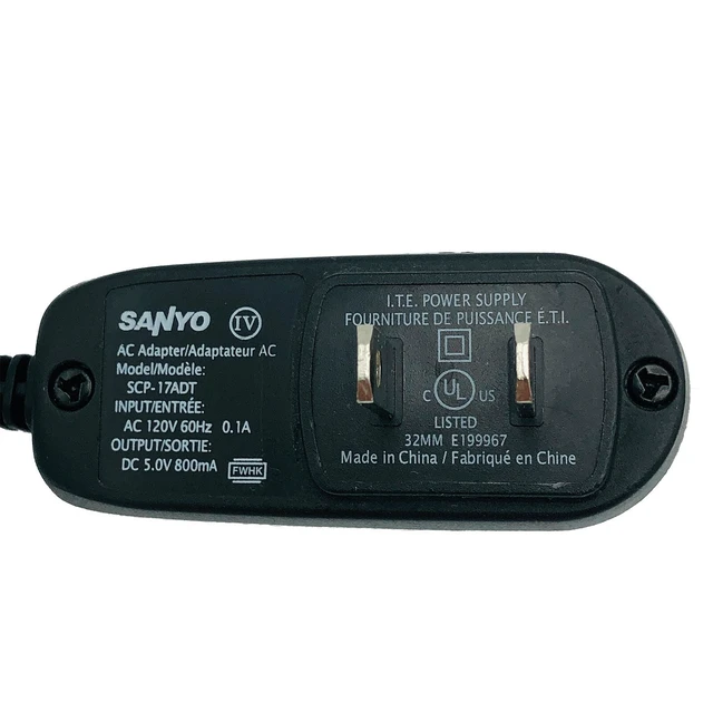 Alt view image 6 of 7 - Original Sanyo SCP-17ADT AC Power Adapter 5V 0.8A 4W Power Supply OEM