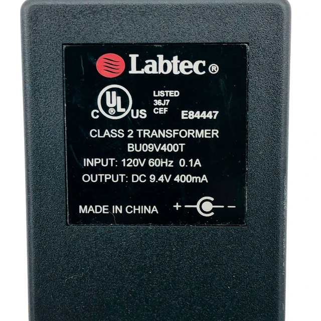 Alt view image 2 of 6 - Original Labtec BU09V400T AC Power Adapter 9.4V 0.4A 4W Class 2 Transformer Base
