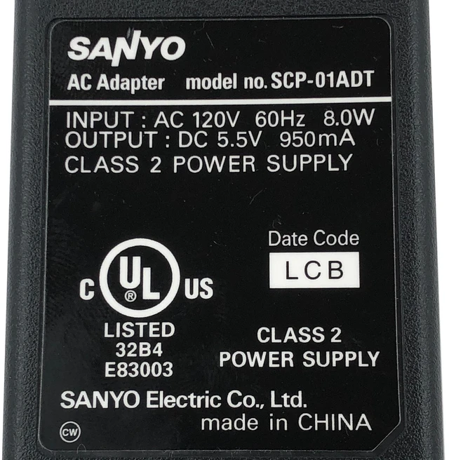 Alt view image 2 of 6 - Original Sanyo AC Power Adapter for SCP-4000 SCP-4500 SCP-4700 Phone OEM
