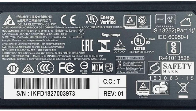 Alt view image 2 of 7 - Original Delta 65W AC Power Adapter DPS-65VB LPS Charger 12V 5.417A