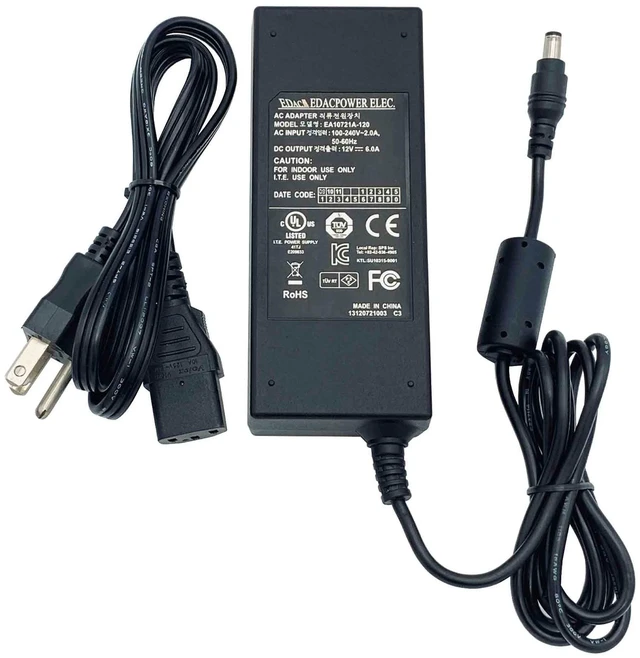 Main image of Genuine Edac 72W AC Adapter EA10721A-120 Power Supply