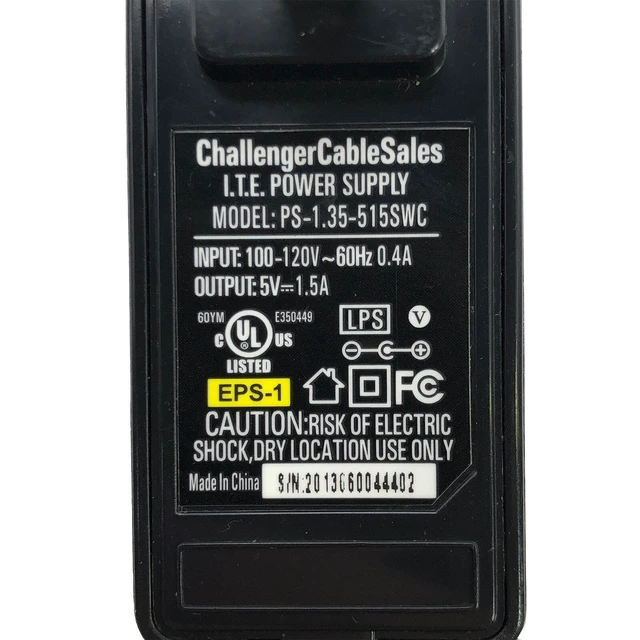 Alt view image 2 of 6 - Genuine Challenger Cable Sales AC Power Adapter for Technicolor DCI401 DTA OEM