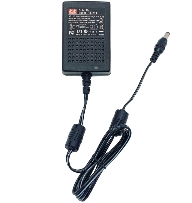 Main image of Genuine Mean Well GST36U12-P1J AC Adapter 12V 3A 36W 5.5x2.0 mm