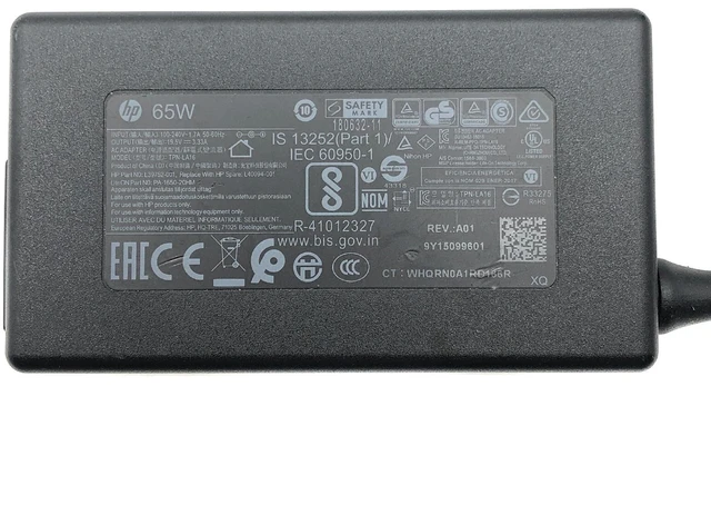 Alt view image 2 of 7 - Genuine HP 65W AC Adapter For EliteDesk 705 G2 G3 G4 Desktop Mini PC