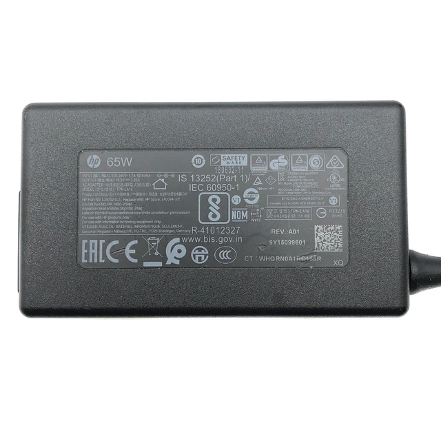 Alt view image 2 of 7 - Genuine 65W HP AC DC Adapter for ProDesk 400 G1 G2 G3 G4 G5 G6 DM