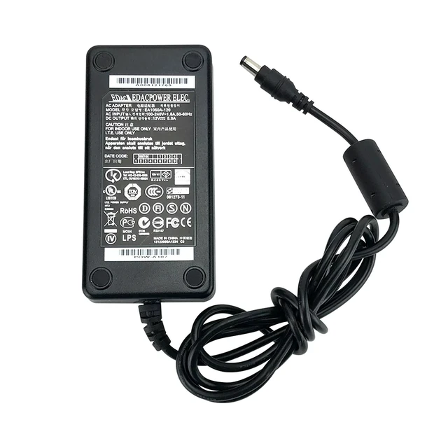 Alt view image 7 of 7 - Original Edac 60W AC Power Adapter EA1050A-120 12V 5A Charger EA10681N-120