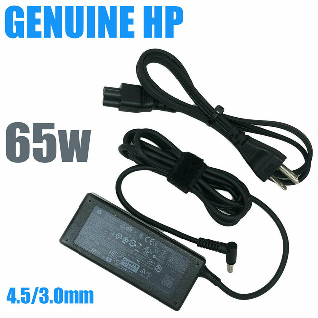 Genuine OEM 65W HP AC Adapter Charger – Blue Tip 19.5V 3.33A For Pavilion (710412-001)