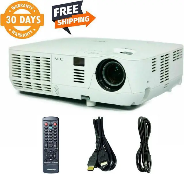 Main image of NEC NP-V300X DLP Projector 3000 ANSI Lumens HD 3D Movies Gaming  1024 x 768 HDMI 1080i Home Theater Professional Streaming with Accessories bundle