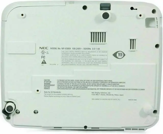 Alt view image 6 of 6 - NEC NP-V300X DLP Projector 3000 ANSI Lumens HD 3D Movies Gaming  1024 x 768 HDMI 1080i Home Theater Professional Streaming with Accessories bundle