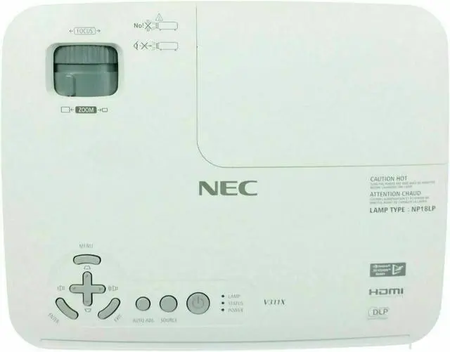 Alt view image 5 of 5 - NEC NP-V311X V311X DLP Projector 3100 ANSI Lumens 1024x768 HD 1080i HDMI 3D Ready  Home Theater Professional Streaming with Accessories bundle