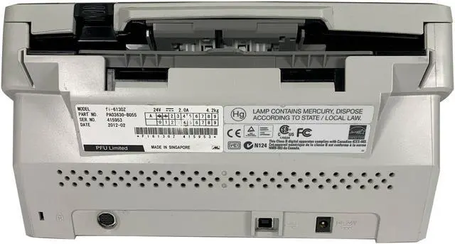 Alt view image 5 of 6 - Fujitsu FI-6130Z High-Speed Duplex Document Color Scanner 600x600 DPI Pass-Through  60 Days WARRANTY  + Renewed Trays + USB + OEM AC Adapter Bundle