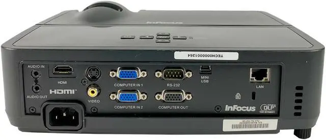 Alt view image 2 of 6 - InFocus IN2126 DLP Projector 3200 ANSI Lumens 1280x800 Portable 	1080p HDMI 3D Home Theater Professional Streaming with Accessories bundle