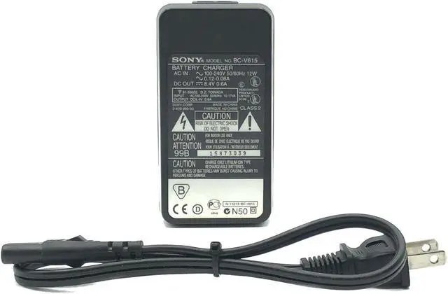 Alt view image 4 of 6 - Genuine AC Adapter Battery Charger SONY BC-V615 for Handycam HI-8 Camcorder w/PCord