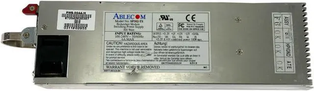 Alt view image 3 of 5 - Ablecom SP302-TS Redundant Module Switching Server Power Supply 300W no/PCord